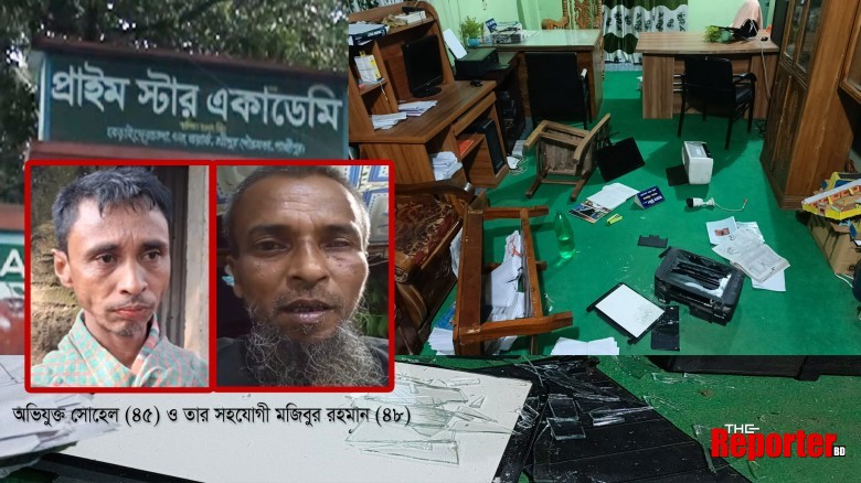 গাজীপুরের শ্রীপুরে ​বিদ্যালয় থেকে চাঁদা না পেয়ে ব্যাপক ভাঙচু